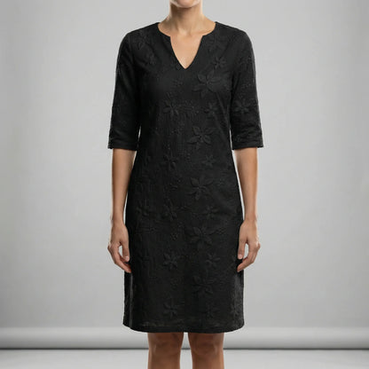 Sommerkleid Mit V-Ausschnitt Und Lockerem Schnitt - Ilayda