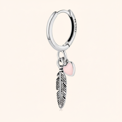 Sterling Silber Creolen - FeatherHeart 