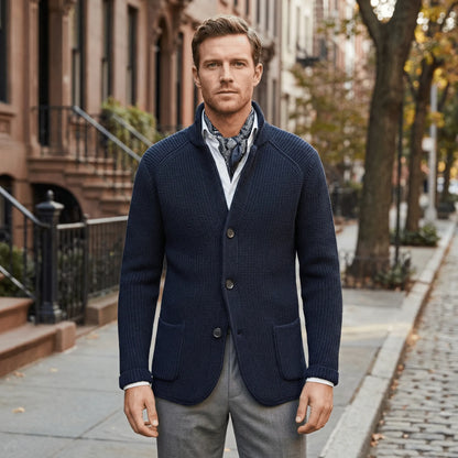 Strukturierter Strickjacke Mit Langen Ärmeln - Lennox