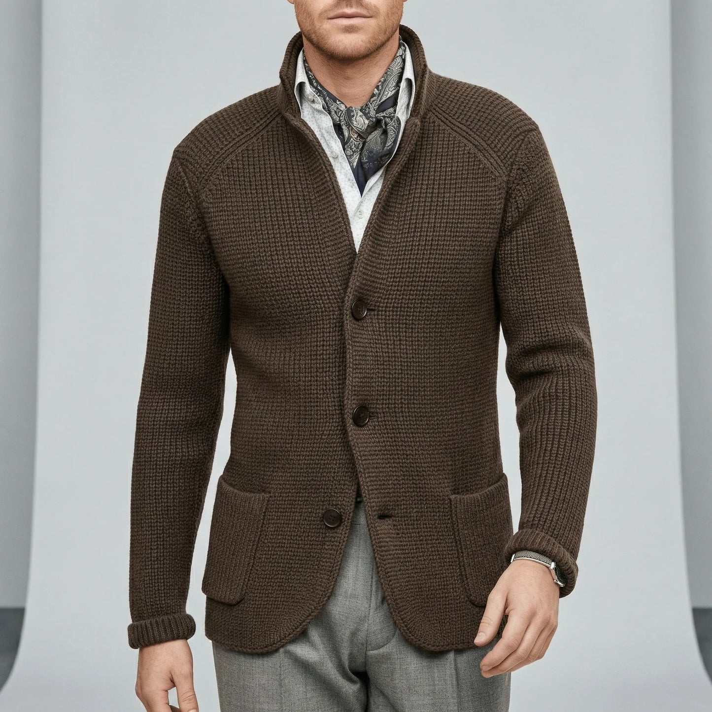 Strukturierter Strickjacke Mit Langen Ärmeln - Lennox