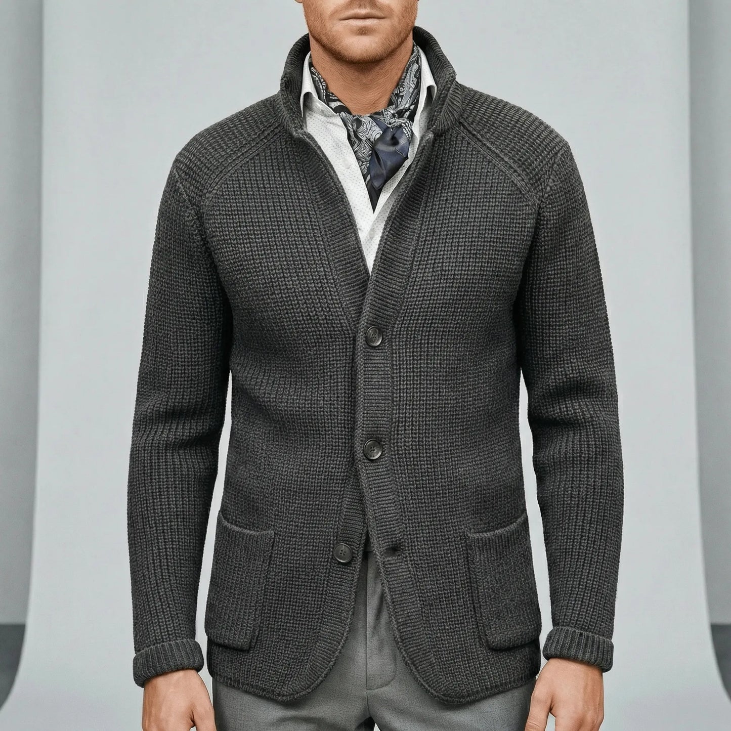 Strukturierter Strickjacke Mit Langen Ärmeln - Lennox