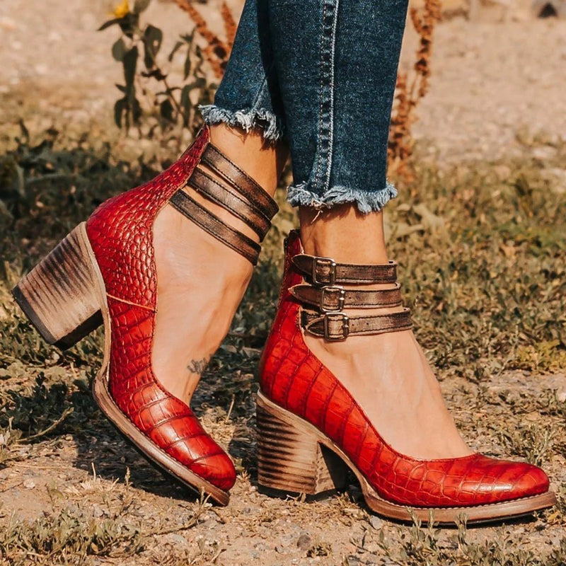 Herbstliche & stilvolle Damen Lederschuhe mit rutschfester Sohle – Amalia
