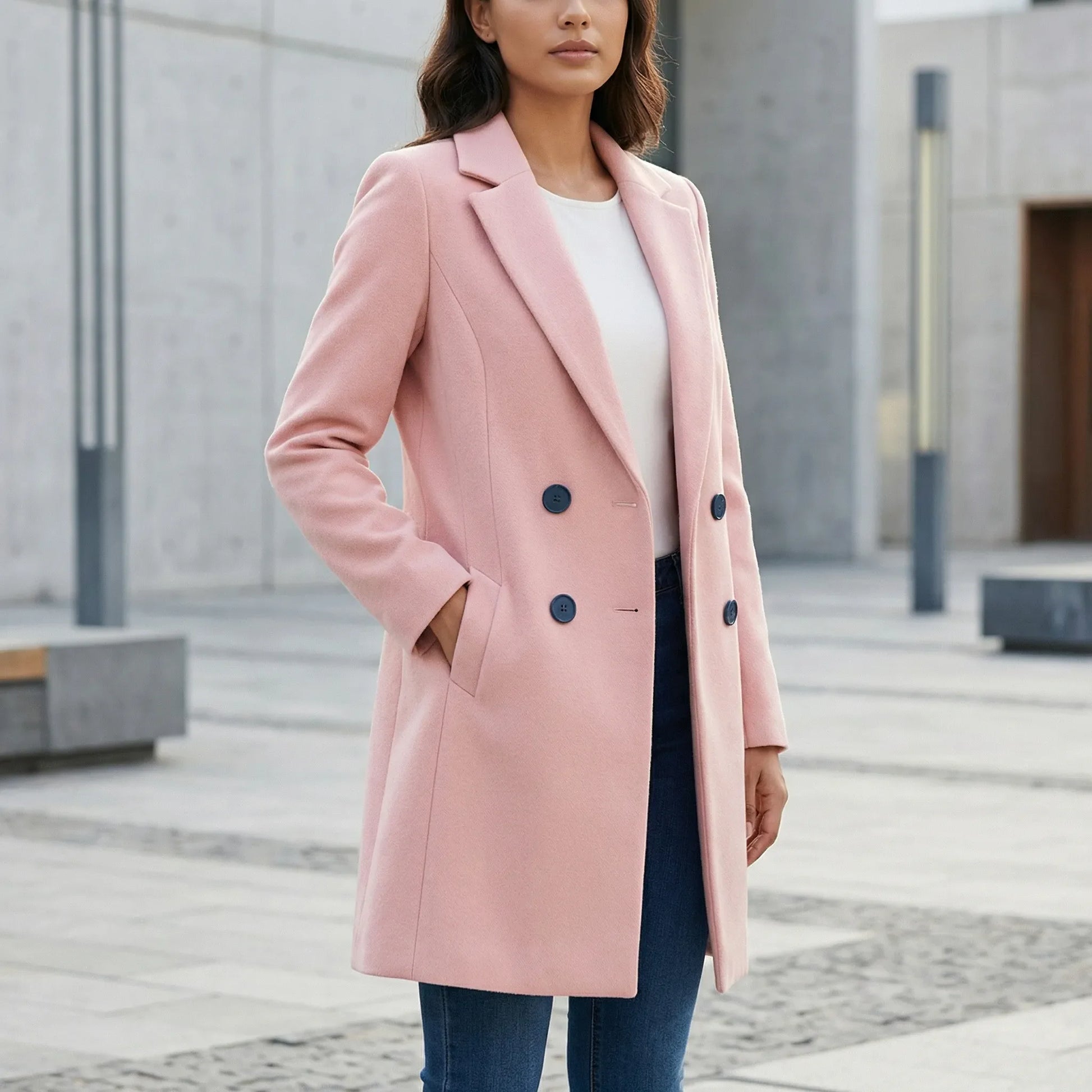 Taillierter Langer Mantel - Leni