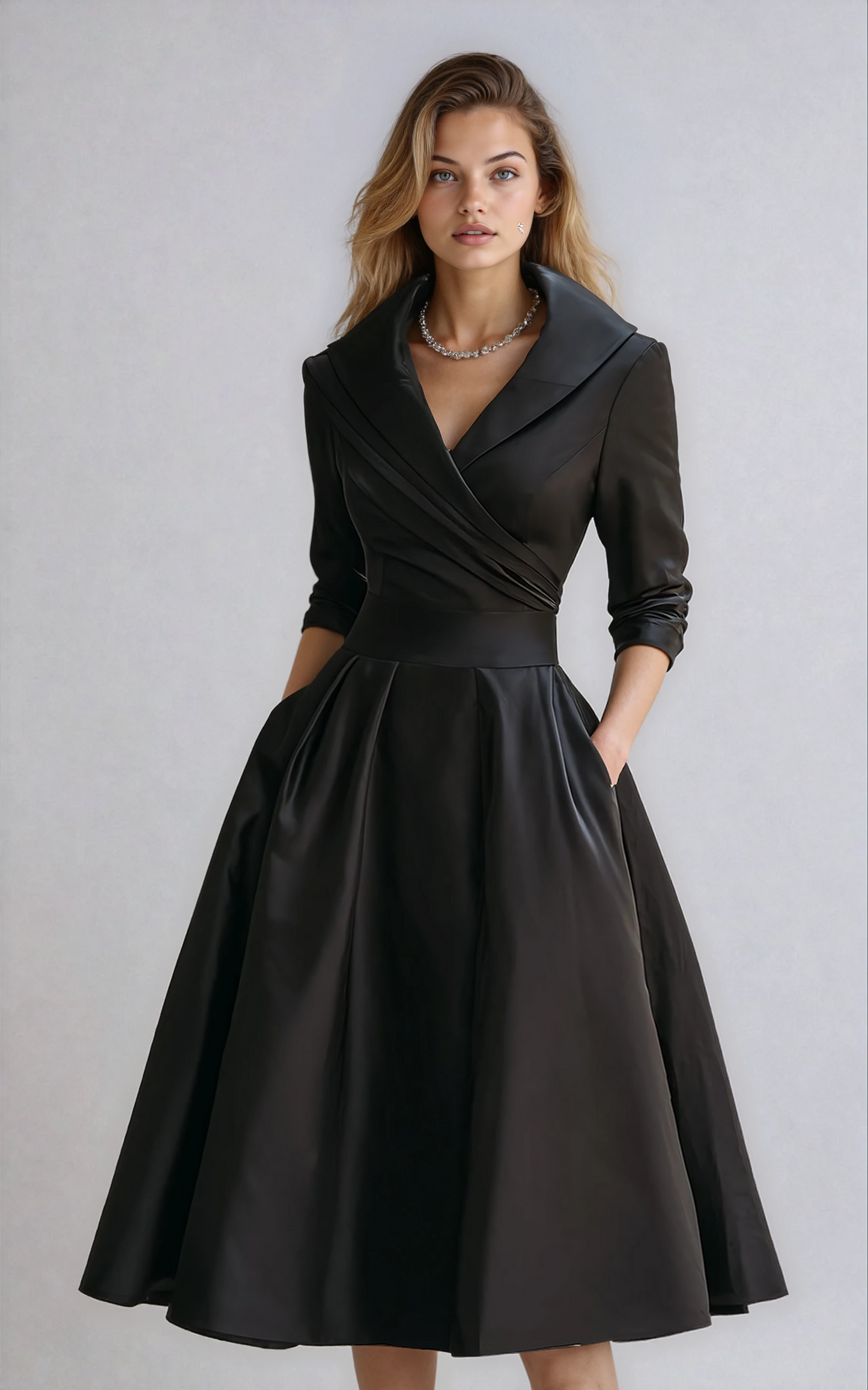 Tailliertes Midi Kleid - Emilie