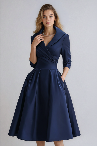 Tailliertes Midi Kleid - Emilie