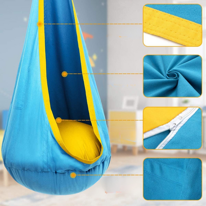 Schwebesitz-Hängesack für Kinder ab 6 Jahren – Outdoor & Indoor geeignet