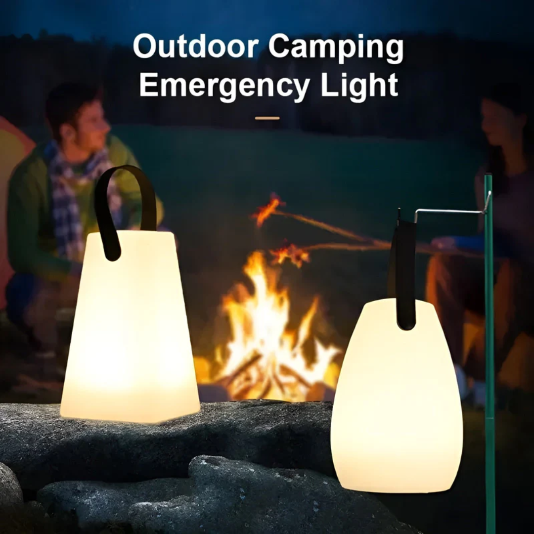 Tragbare LED-Campinglampe, Outdoor, Notlicht, weiß, mit Griff, ideal für Camping.