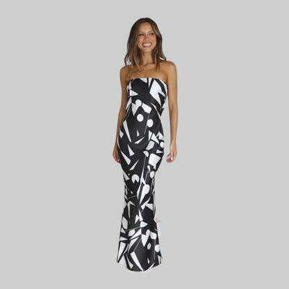 Trägerloses Maxikleid mit Lässiger Passform – Jade