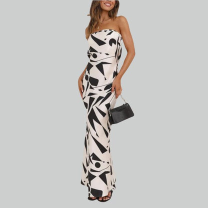 Trägerloses Maxikleid mit Lässiger Passform – Jade
