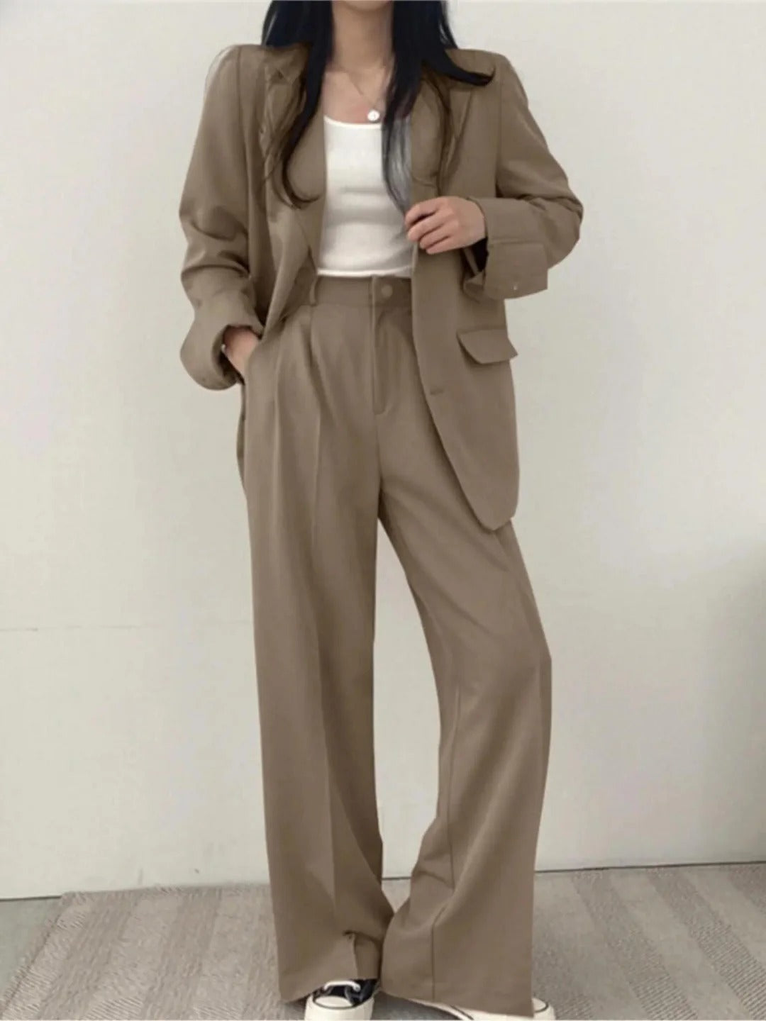 Damen Zweiteiliges Set aus Stretchstoff – Sofia