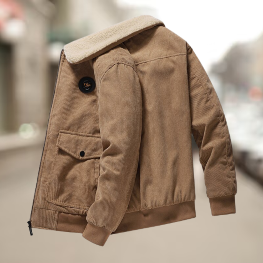 Herren Corduroy Jacke mit Fleece-Futter – Elias