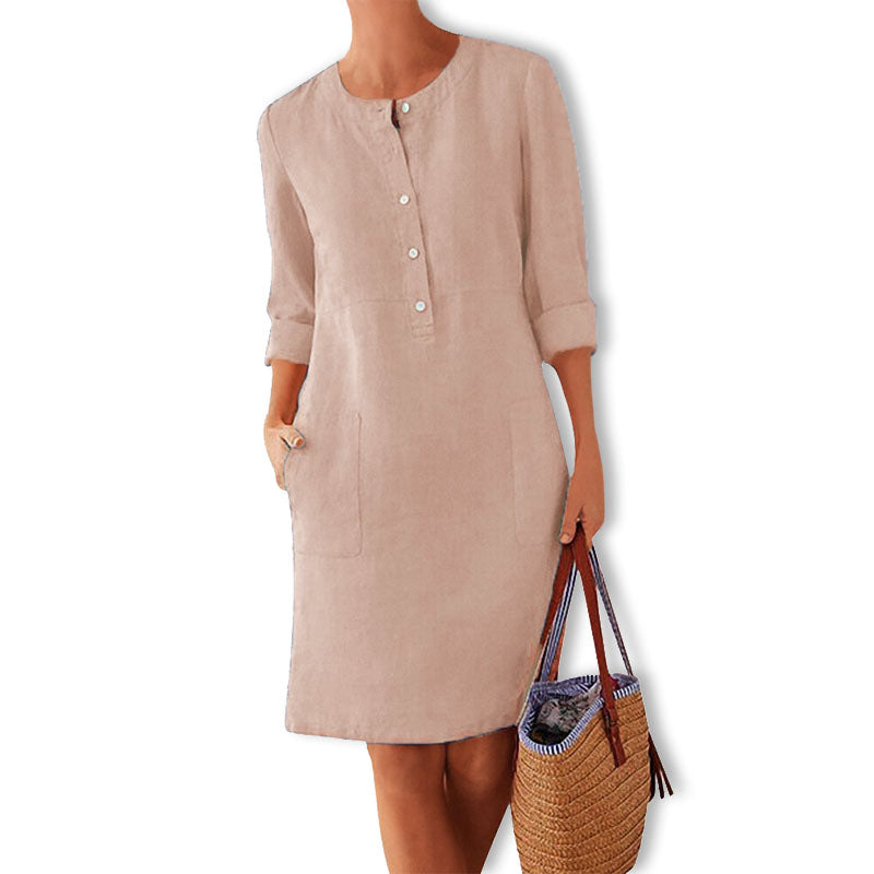 Herbstliches Kleid mit warmen Farben – Nika