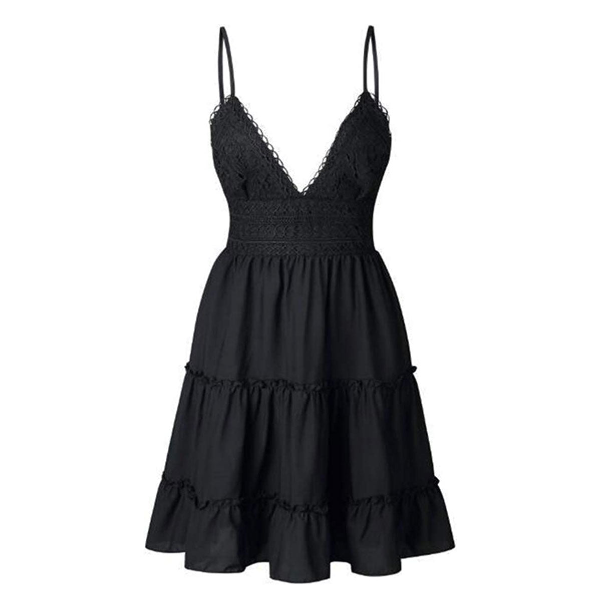 Luftige & stilvolle Mini-Trägerkleid mit V-Ausschnitt – Melina