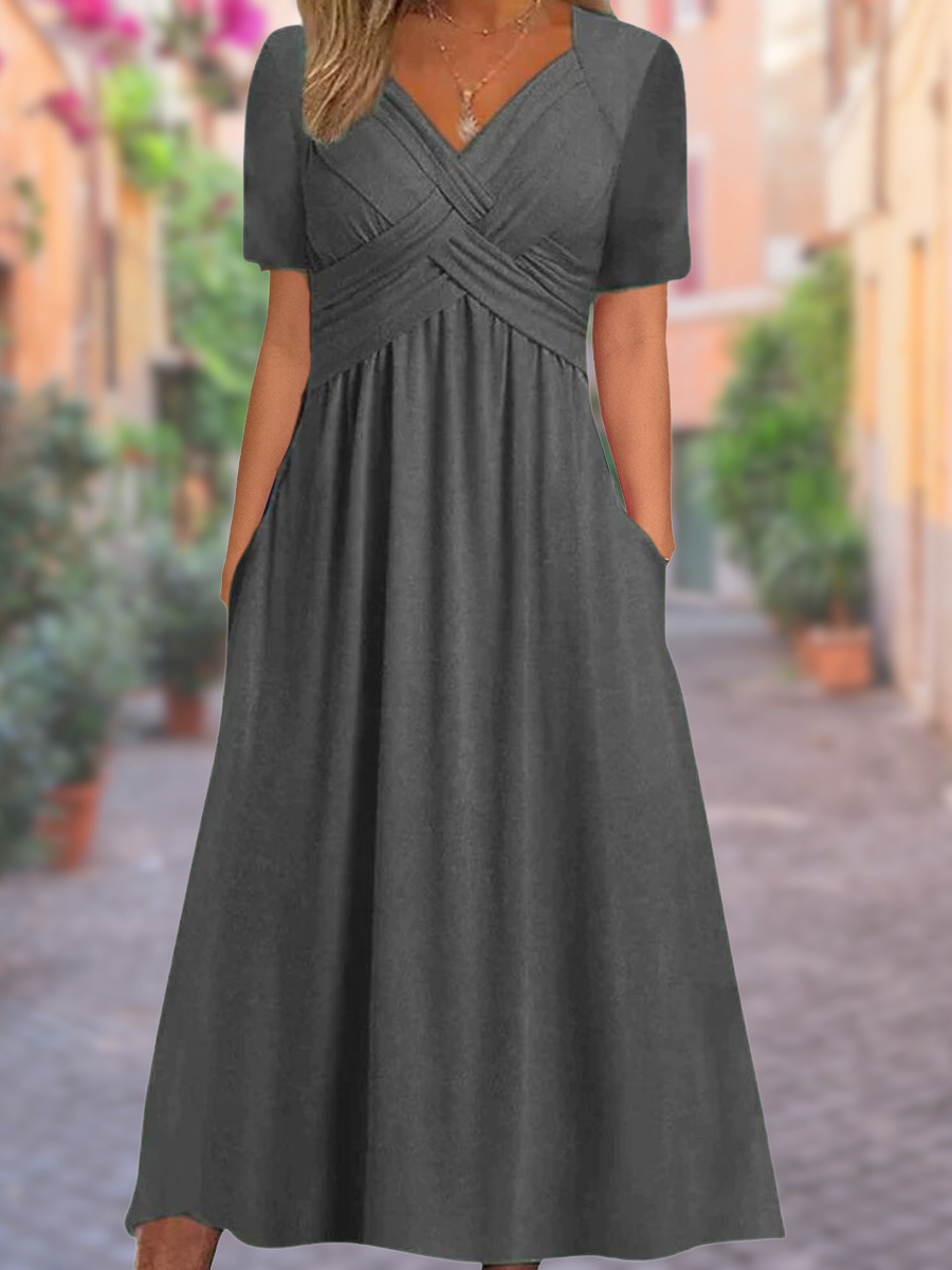 V Ausschnitt Maxikleid - Rebekka