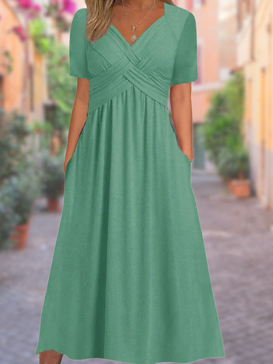 V Ausschnitt Maxikleid - Rebekka