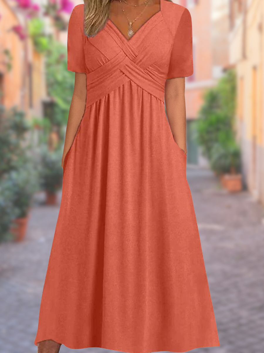 V Ausschnitt Maxikleid - Rebekka