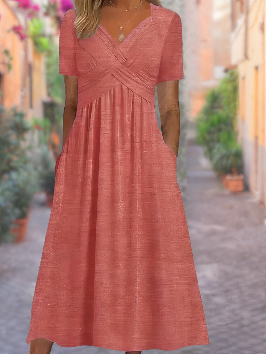 V Ausschnitt Maxikleid - Rebekka