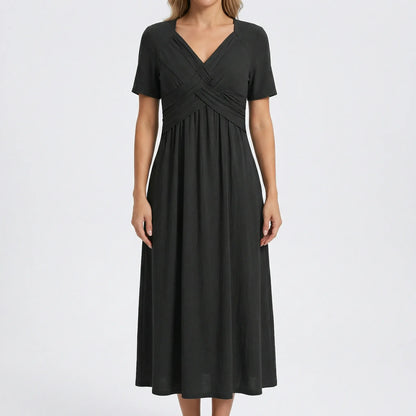 V Ausschnitt Maxikleid - Rebekka