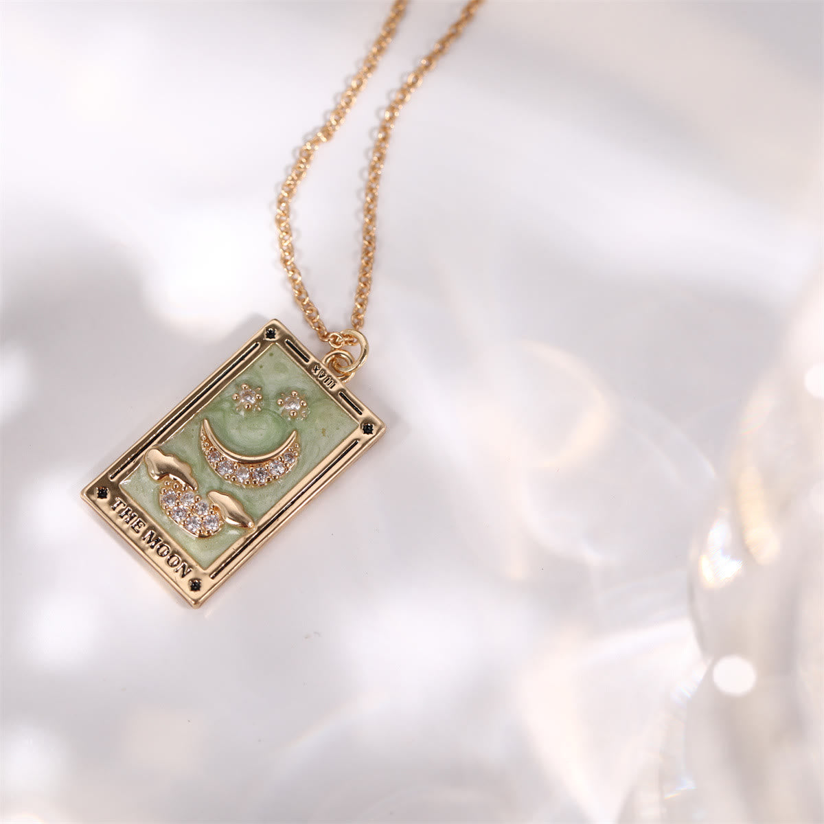 Vergoldete Tropfen-Halskette - TarotJewelry 