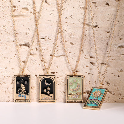Vergoldete Tropfen-Halskette - TarotJewelry 