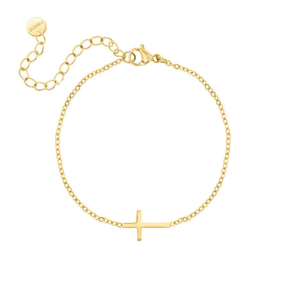 Vergoldetes Edelstahlarmband - CrossJewelry 