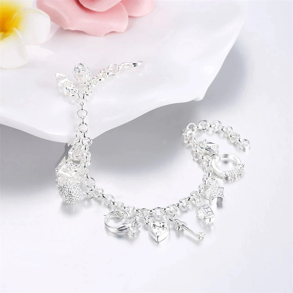 Versilbertes Charm-Armband - CharmGlow 