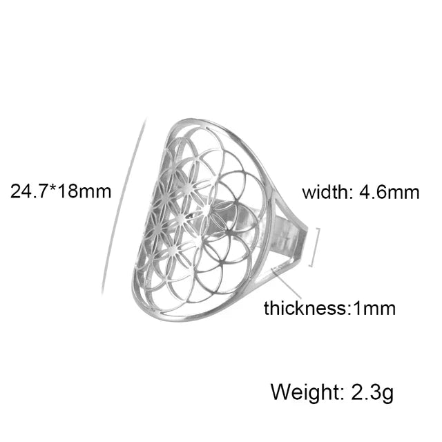 Verstellbarer Ring - FlowerSymbol 