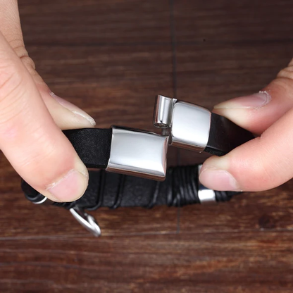 Verstellbares Lederarmband - KnotFashion 