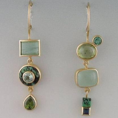 Vintage-Stil Ohrringe - GreenGlow 