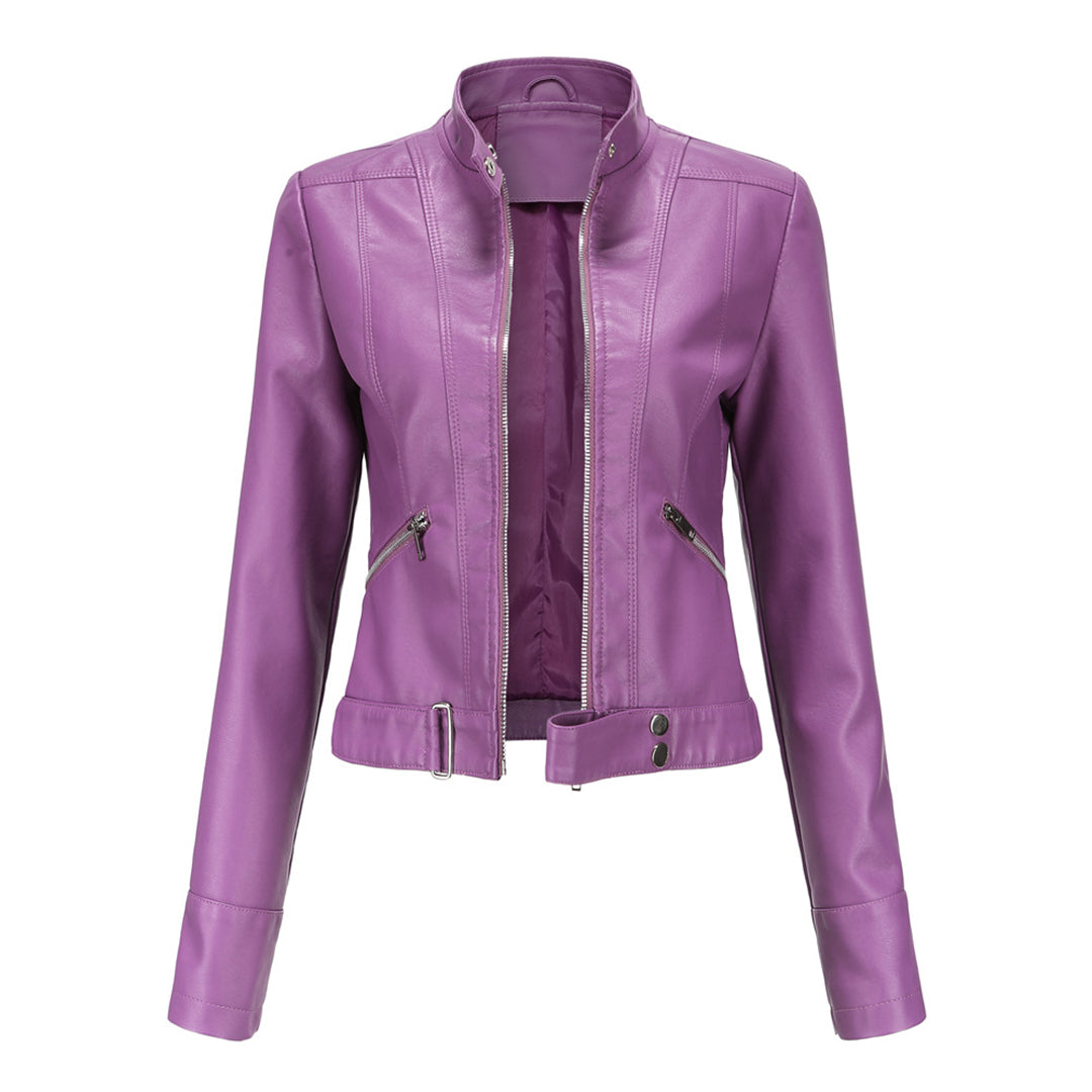 Stilvolle Damen Lederjacke in klassischem Design – Marlene Herbstedition
