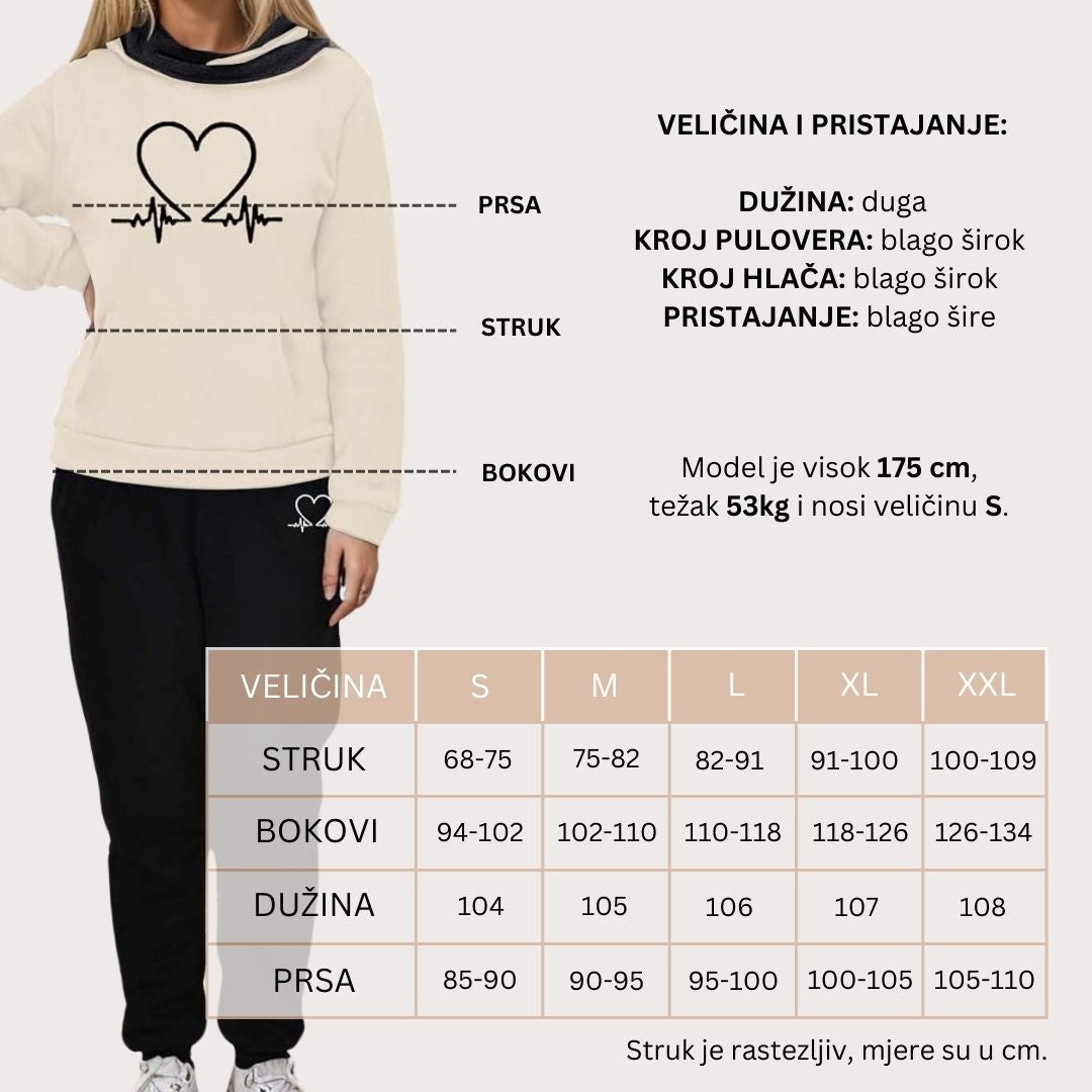 BEQUEMER ZWEITEILIGER DAMEN TRAININGSANZUG - HERBST WARMFLEX™