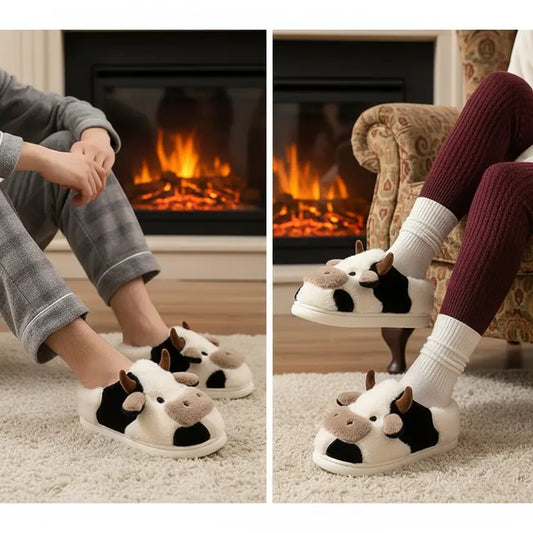 Weiche Plüschpantoffel - CuddleCow