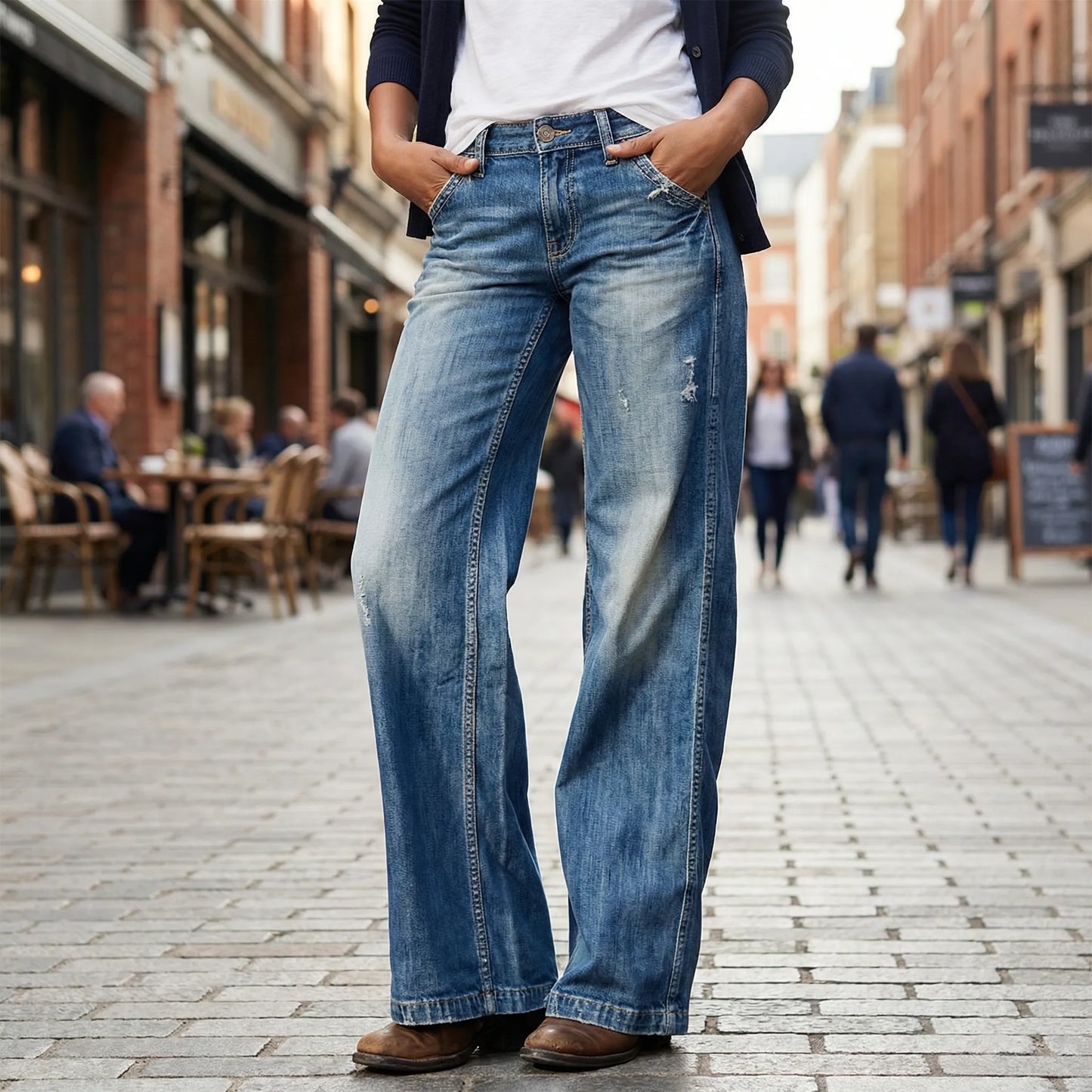 Weites Bein Jeans Mit Retro-Schnitt - Loretta