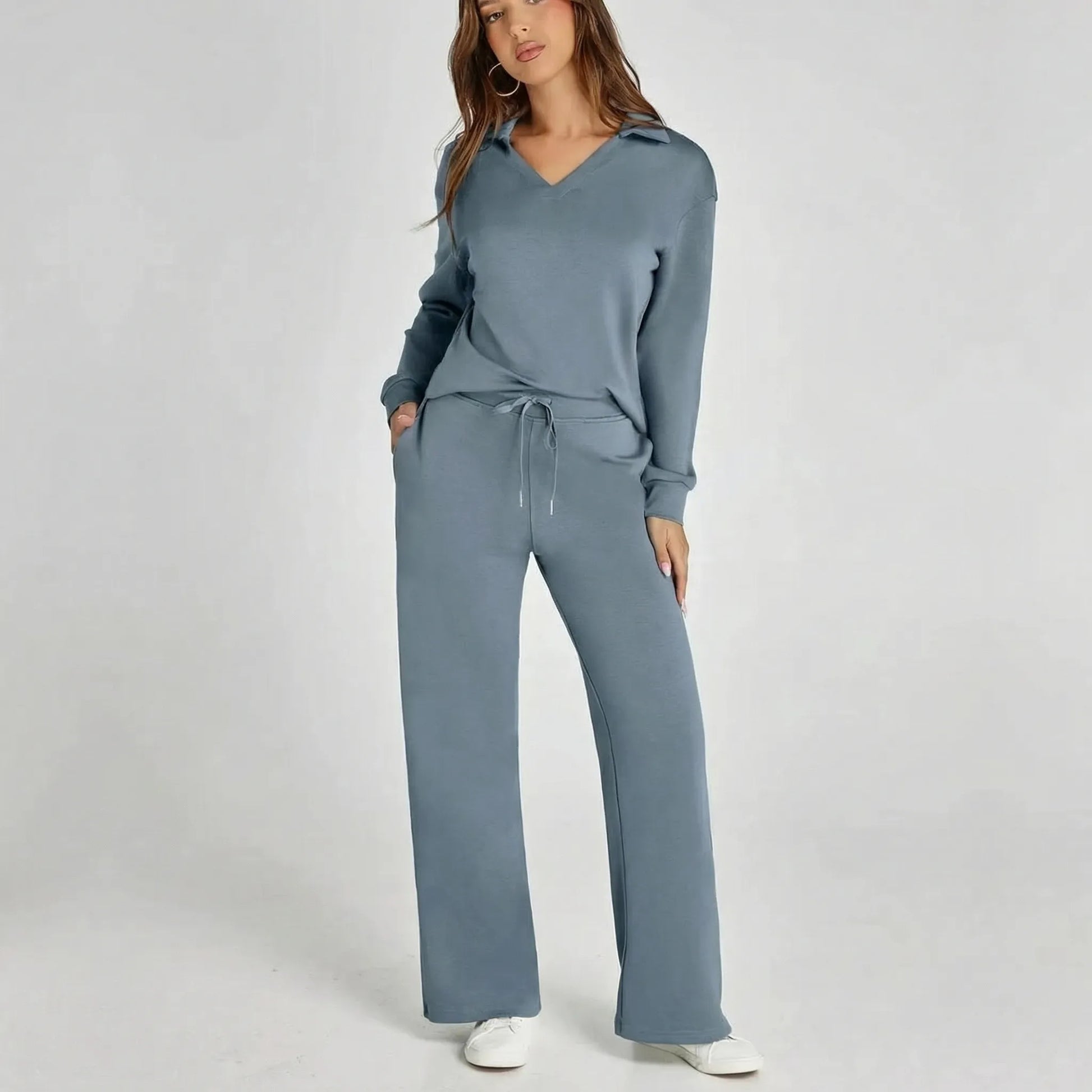 Weites Loungewear-Set Mit Weitem Bein - Joleen