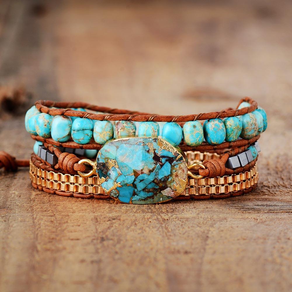 Wickelarmband Aus Leder - Elaria 