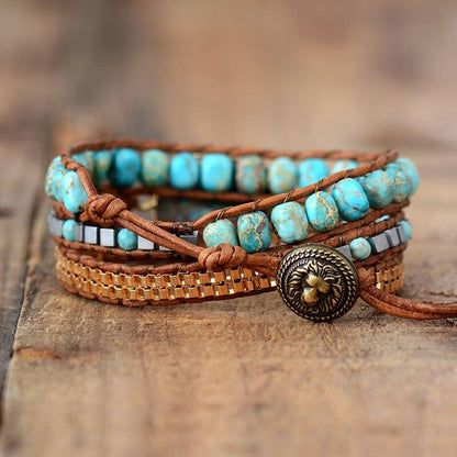 Wickelarmband Aus Leder - Elaria 
