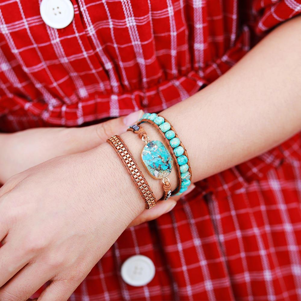 Wickelarmband Aus Leder - Elaria 