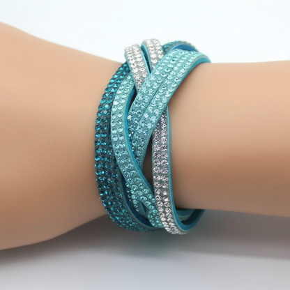 Wickelarmband Aus Leder - GlitzBracelet 