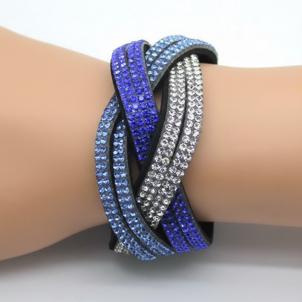 Wickelarmband Aus Leder - GlitzBracelet 