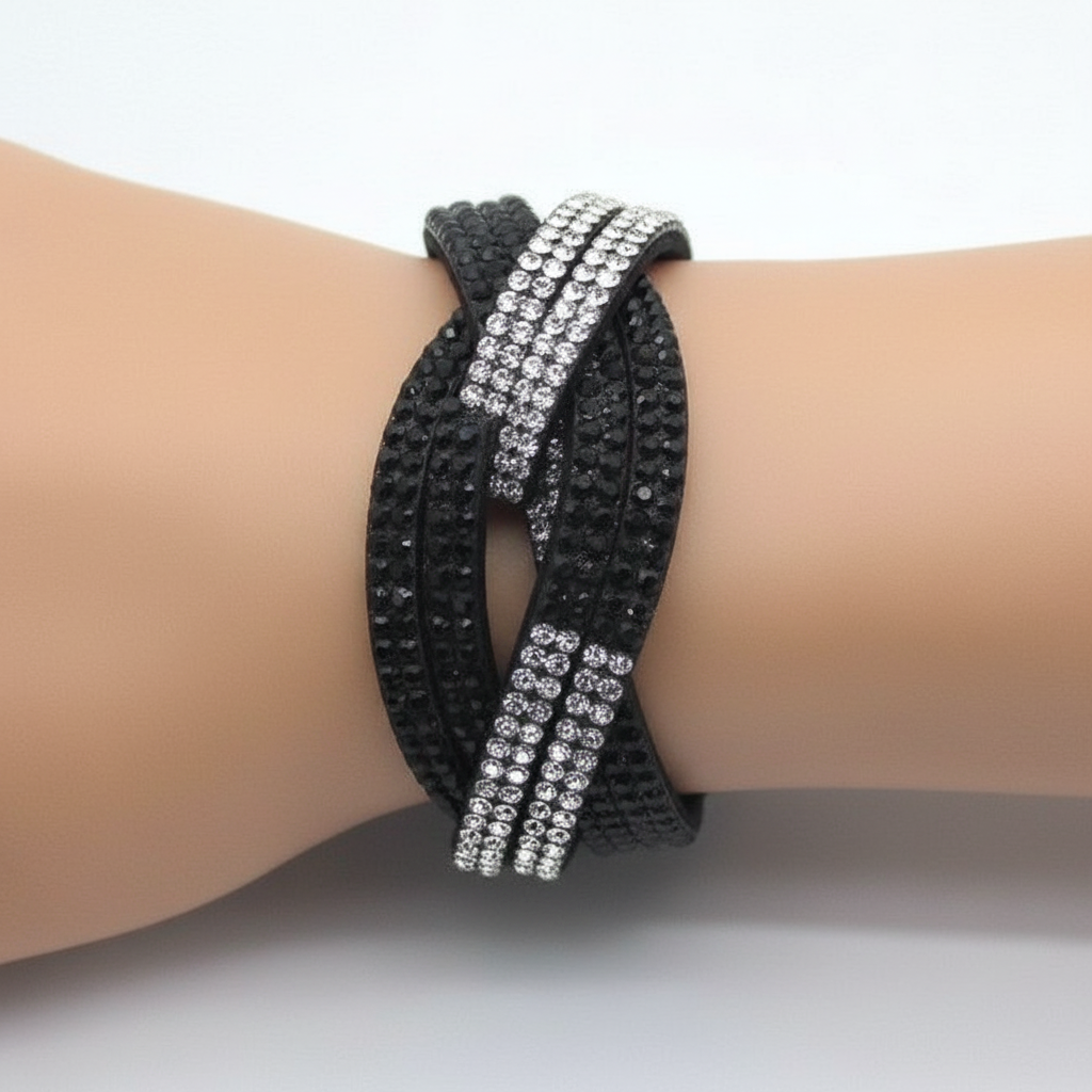 Wickelarmband Aus Leder - GlitzBracelet 