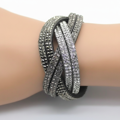 Wickelarmband Aus Leder - GlitzBracelet 