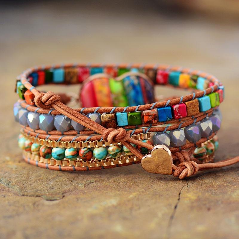 Wickelarmband Aus Leder - HeartWrap 