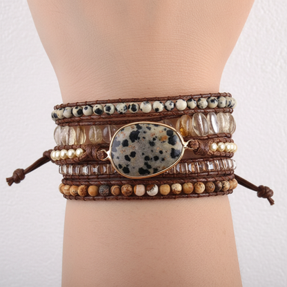 Wickelarmband Aus Steinen - BohoGlow 