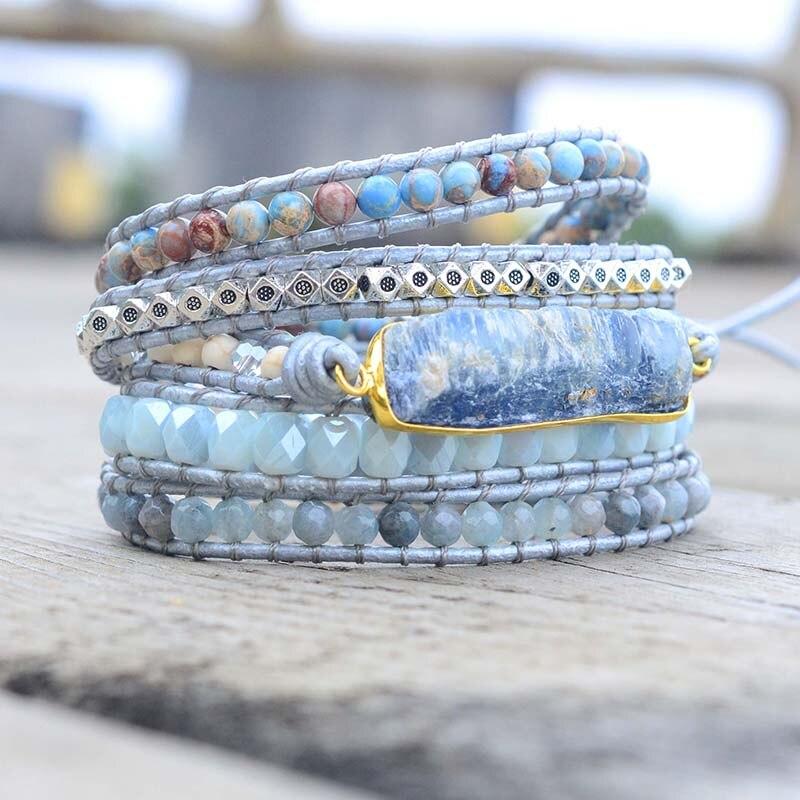 Wickelarmband Mit Edelsteinen - AurinaWrap 