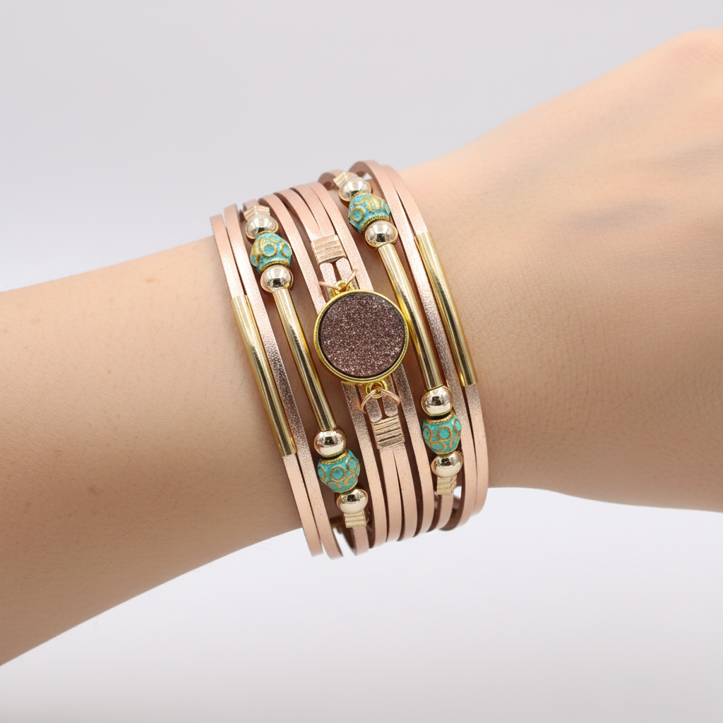Wickelarmband Mit Perlen - BohoVibe 