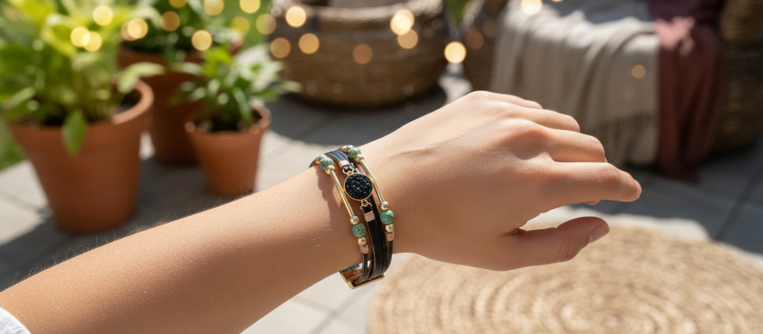 Wickelarmband Mit Perlen - BohoVibe 