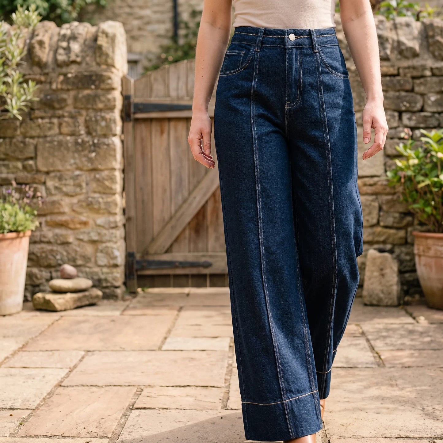 Wide Leg Jeans High Waist -  Elaine