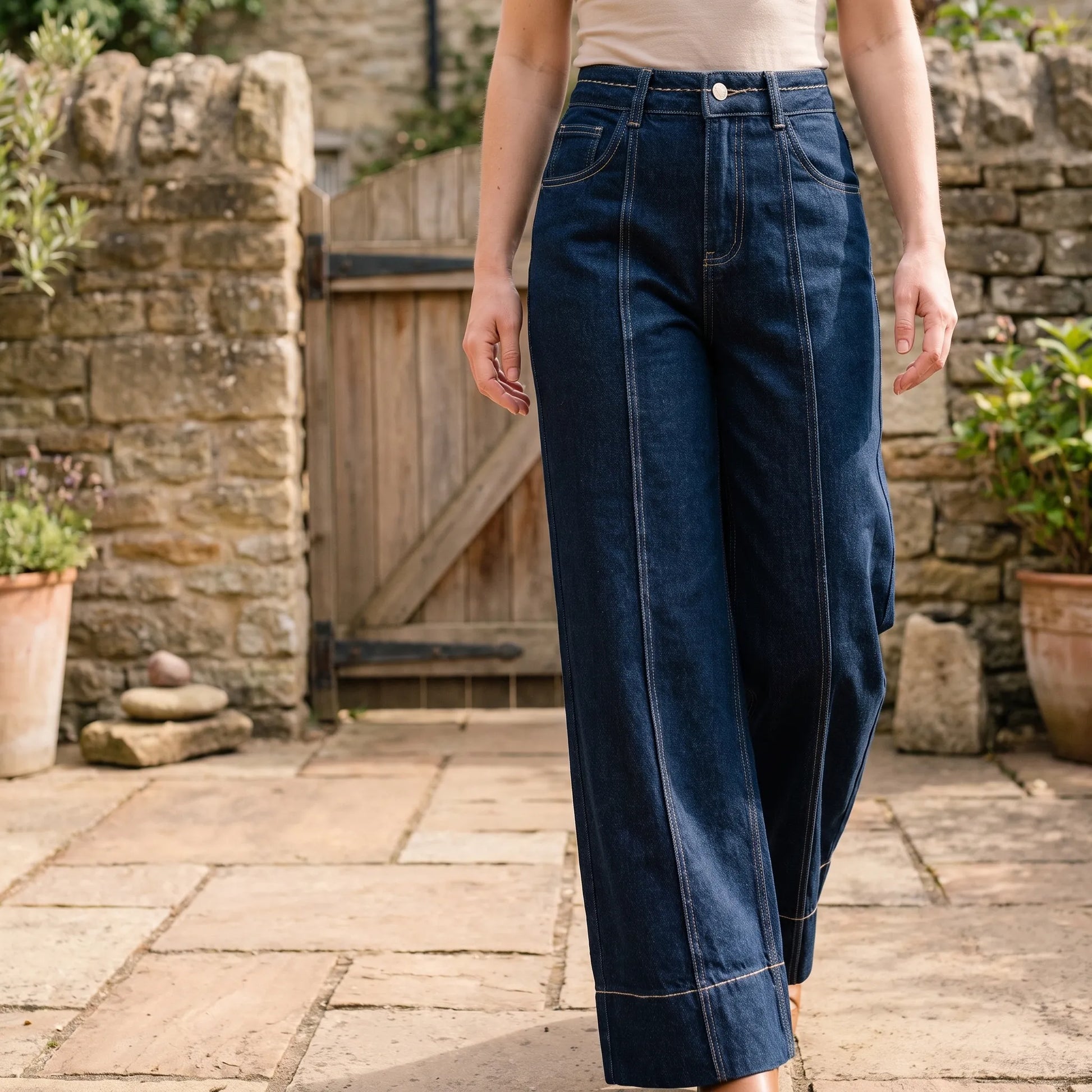 Wide Leg Jeans High Waist -  Elaine