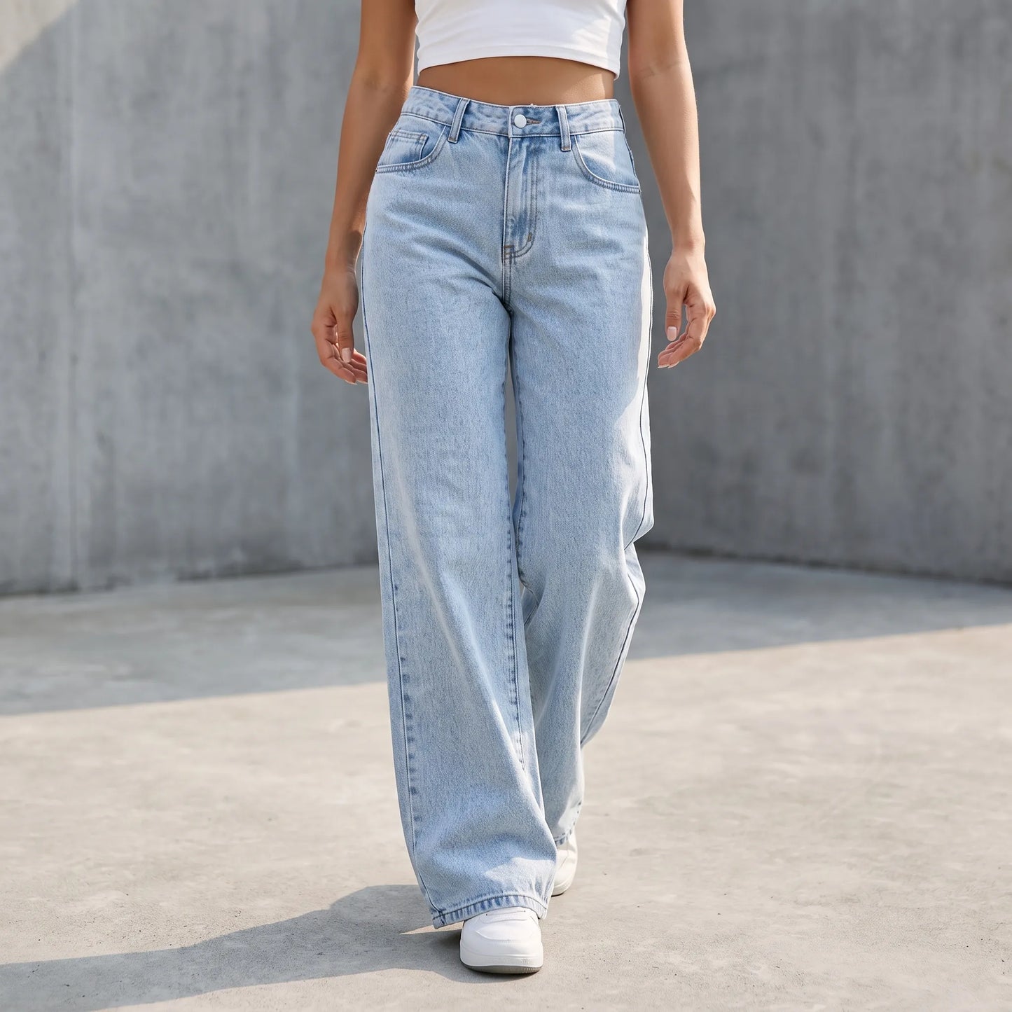 Wide Leg Jeans High Waist -  Ethel