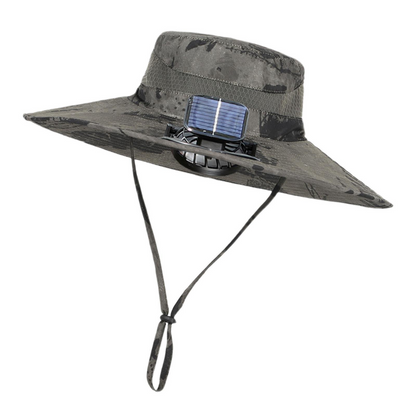 Outdoor-Sonnenhut mit integriertem Solarlüfter – CoolBreeze Solar